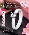 Elegant white Ceramic ring