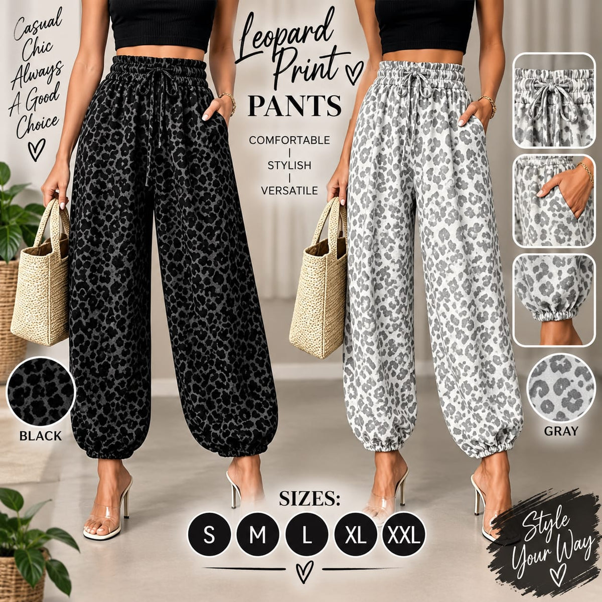 Leopard Print Pants