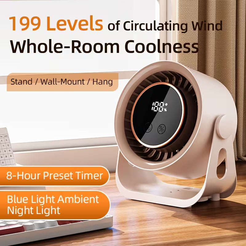 High-speed Fan / Digital Display / Desktop Oscillating Fan